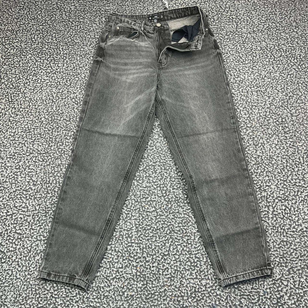 Missguided Riot Mom Jeans Women 0 Grey Faded High Rise Denim Washed